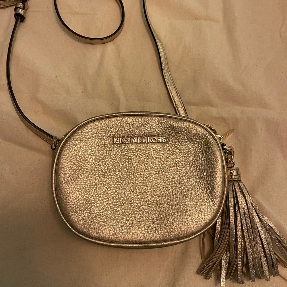 Michael Kors Gold Crossbody Bag